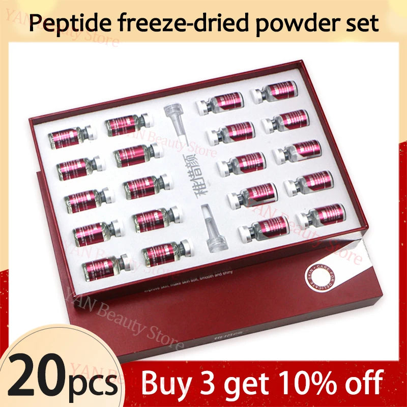 Polypeptide/Hexapeptide/Tripeptide Anti Wrinkle Freeze-dried Powder Set Glossy Skin Radiance Essence Facial Skincare Products