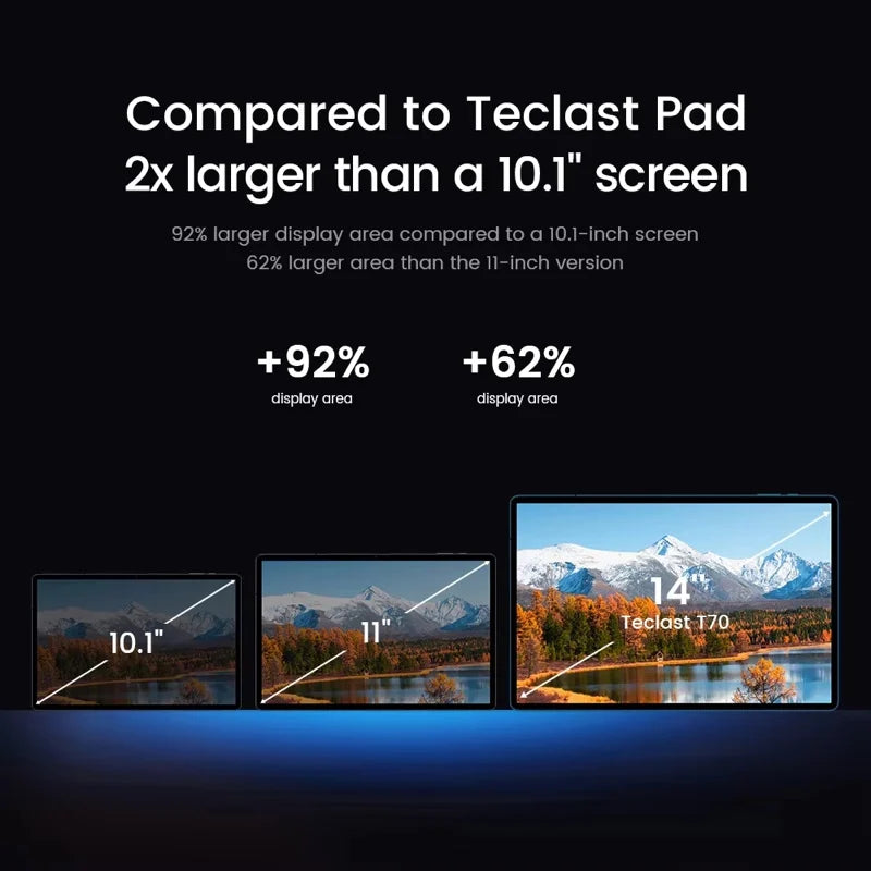 【World Premiere】Teclast T70 Tablet 14" FHD Display Android 14 MTK Helio G99 8GB/256GB 10000mAh Battery 18W 4G LTE Global Version