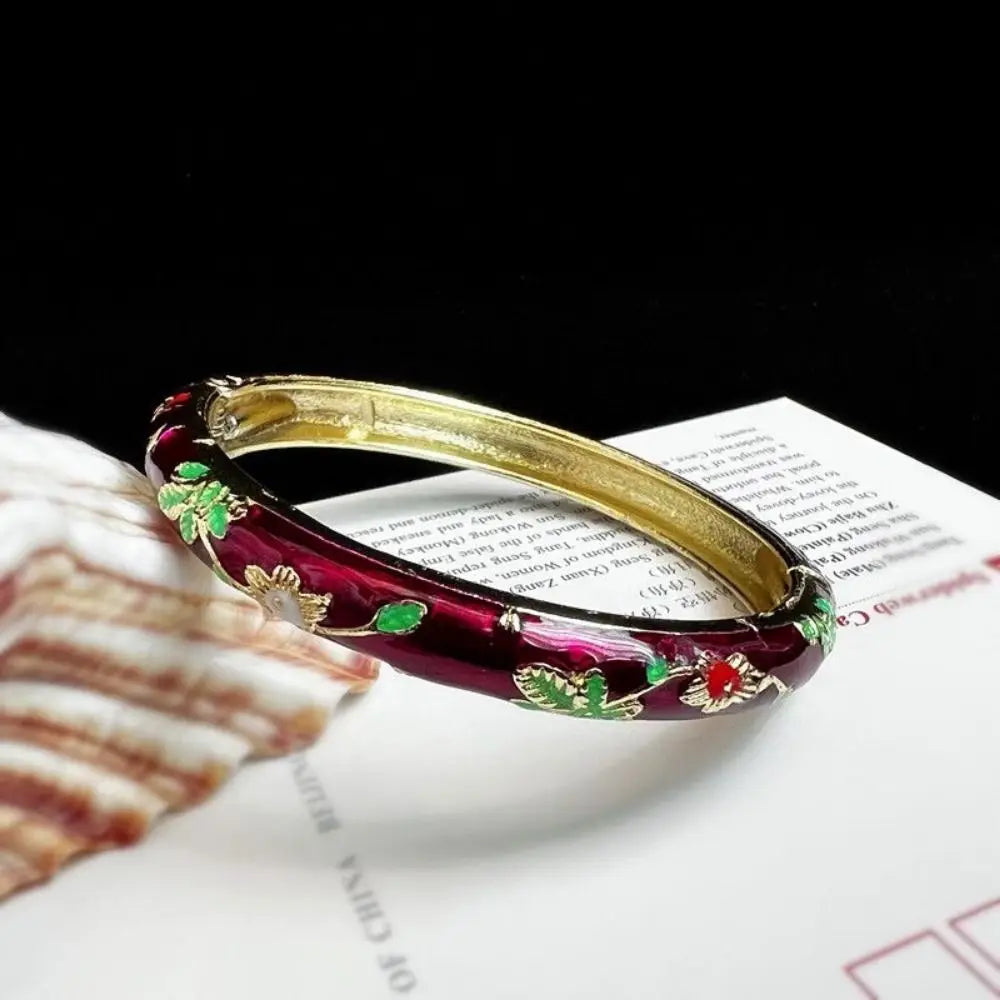 Chinese Women's Hand Bracelet Enamel
