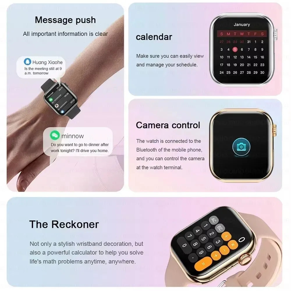2025 Series 10 Watch 10 GPS Smart Watch Memory Music Video Bluetooth Call Heart Rate Waterproof NFC Smartwatch For Apple Android