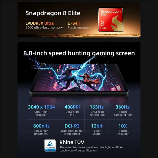 Lenovo Legion Y700 2025 Pad Gen 4 TB322FC Gaming Tab 256GB 512GB ROM Snapdragon 8 Elite 8.8" 165Hz Display 7600mAh 68W Tablet