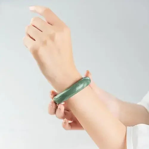 2024 New Real Natural Jade Ice Green Jade Bracelet Original Certified Fashion Jewelry Luxury Girl Bracelet Mascot Holiday Gift