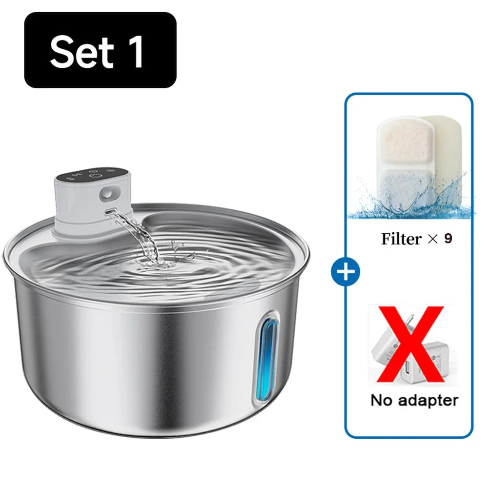 5.5L Wireless Charging Automatic Water Fountain Intelligent Pet Water Dispenser With Filter Drinking Fountain For Cats Dogs