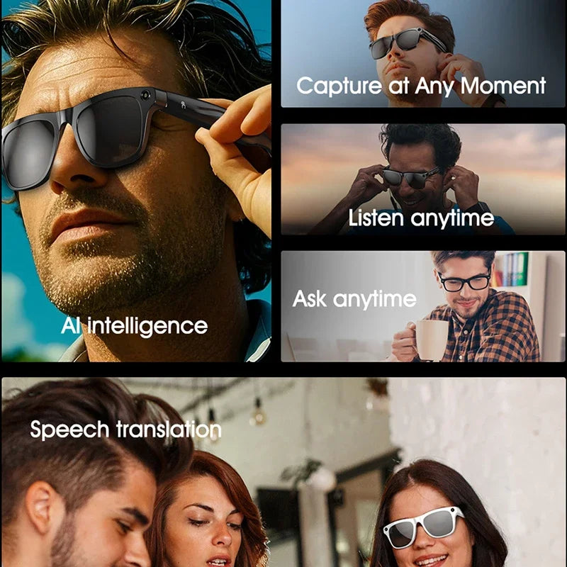Xiaomi 4K HD AI Smart Glasses Chat GPT 100MP Camera Bluetooth Call 260Mah Battery Voice Assistant Control Smart Glasses 2025