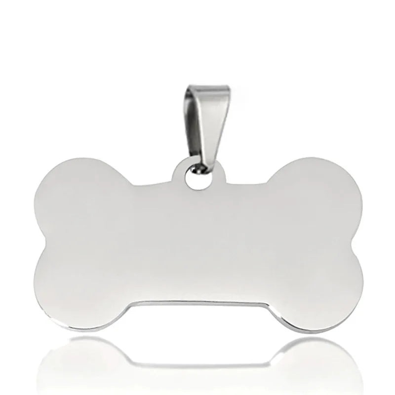Personalized Dog Tag Necklace Custom Stainless Steel Name Engraved Identity Tag For Dog Collar Anti Loss Pet Nameplate Pendant