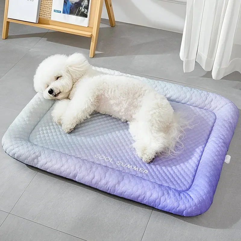 Summer Pet Ice Silk Dog Bed - Cooling Pad for Dogs & Cats, Pet Cool Nest & Ice Mat
