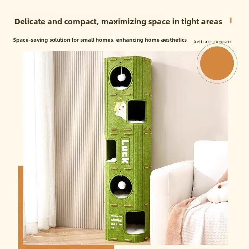 Universal Wear-Resistant Scratching Board Multi-Layer Standalone Claw Column Inteated Bed Pet Toy