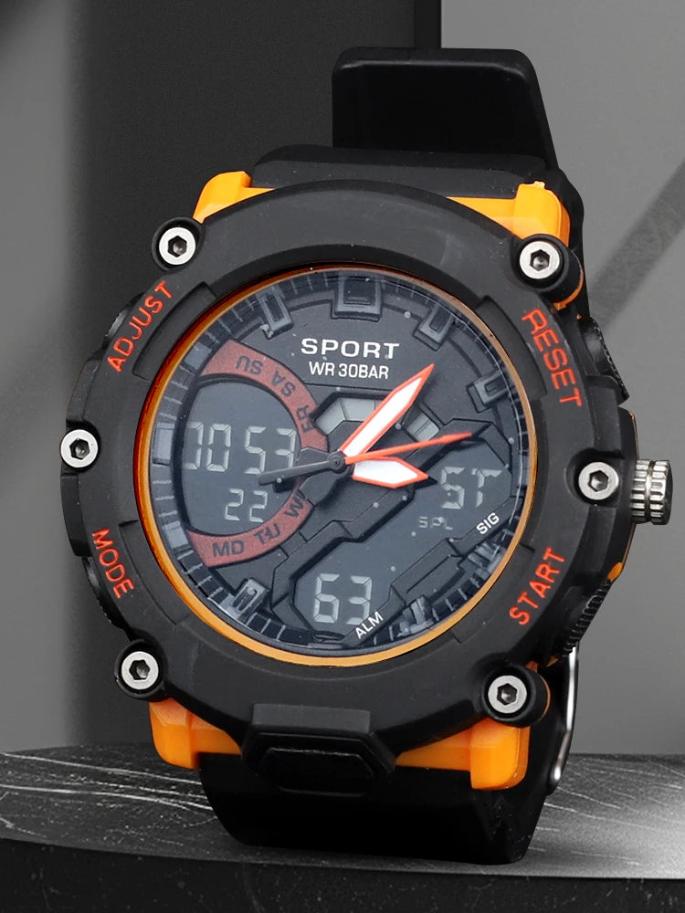 Men Mechanical Wristwatch Waterproof Automatic LED Watch Men Mechanical Watches World Time Stop Time AlarmRelogio Masculino