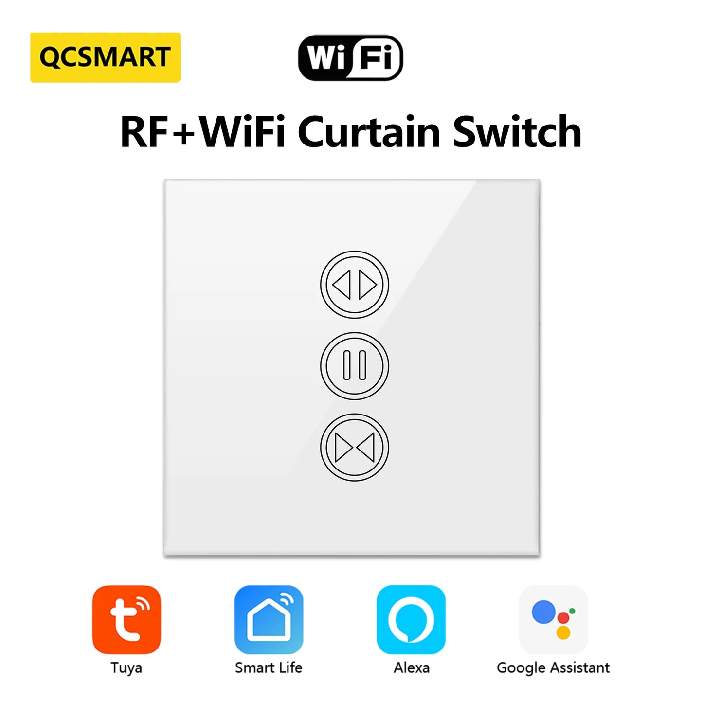 Tuya Smart Life EU WiFi Curtain Switch for Electric Motorized Blinds with Remote Control Google Home Alexa Voice Control DIY