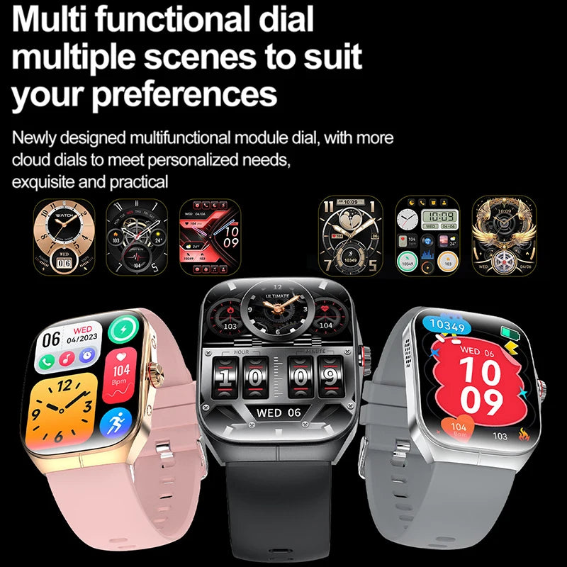 2025 New For OPPO Men Smart Watch Bluetooth Call Sports Watch Heart Rate NFC Waterproof Sports Women Smart Watch For Android iOS