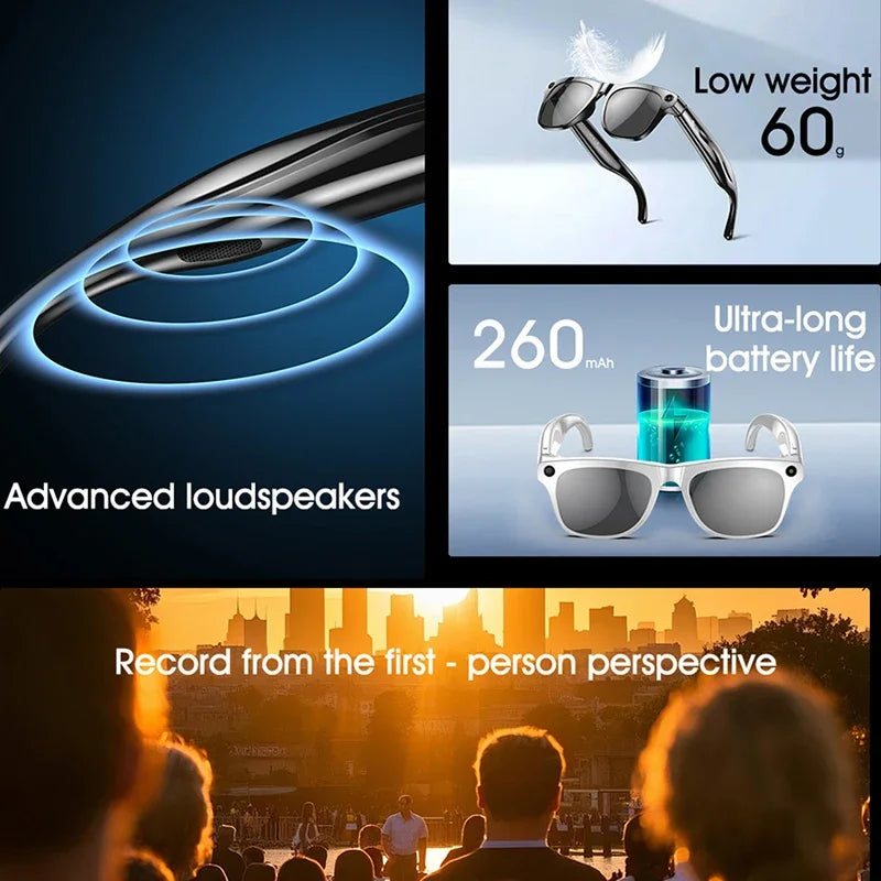 Xiaomi 4K HD AI Smart Glasses Chat GPT 100MP Camera Bluetooth Call 260Mah Battery Voice Assistant Control Smart Glasses 2025