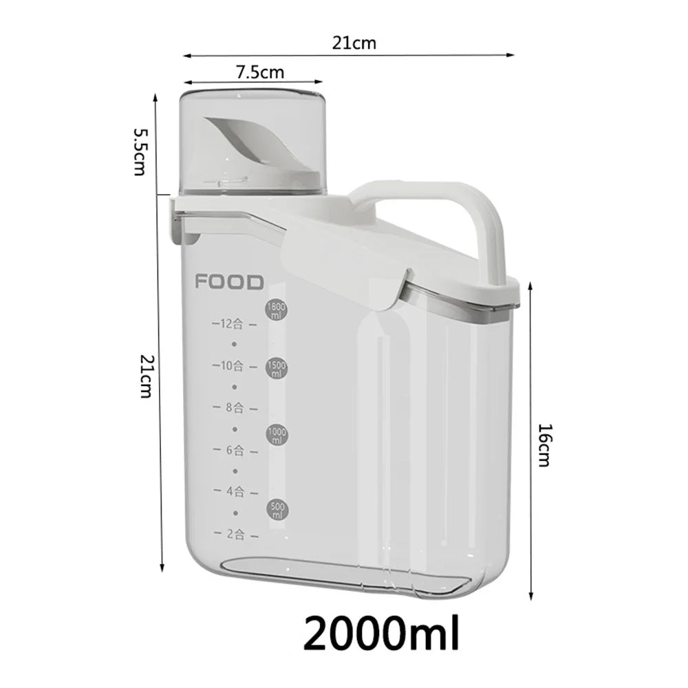 Pet food sealed bucket cat and dog food storage tank freeze-dried anti mold storage box large capacity transparent storage tank