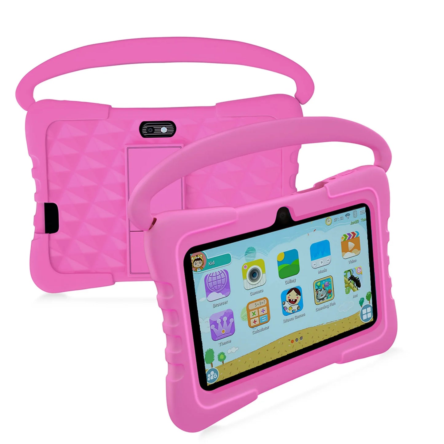 7 Inch Kids tablet for Children's best Gifts Quad Core 4GB+64GB ROM Android Tablets Cartoon Portable Kids-Proof protective case