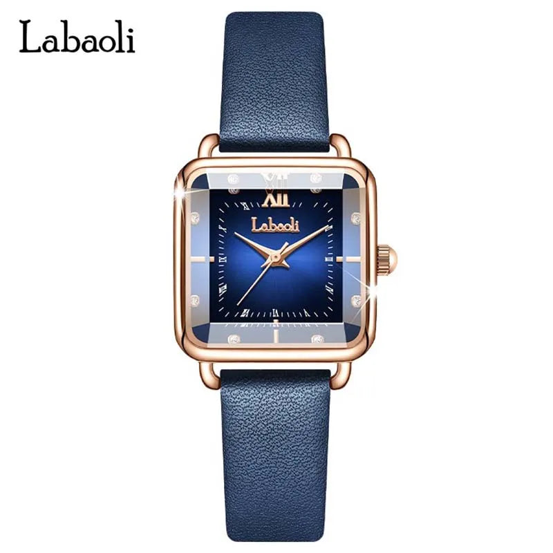Women Watches Fashion Green Square Leather Quartz Watch High-Quality Luxury Waterproof Ladies Wristwatch Girlfriend Gift