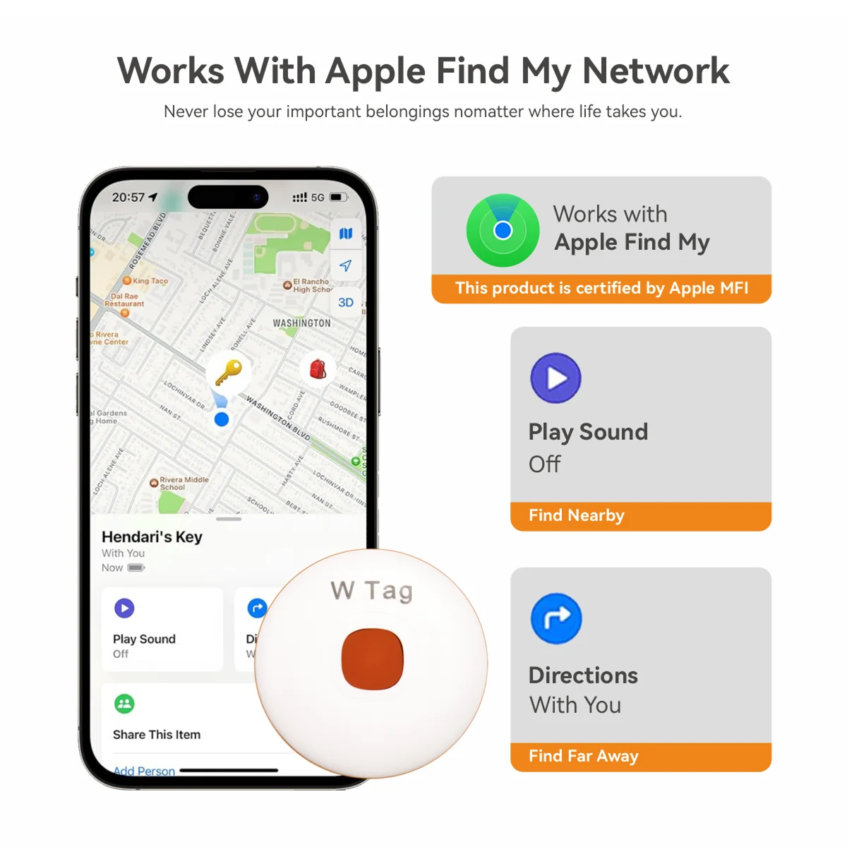 Smart Tag Bluetooth Search AirTag Locator GPS Tracker Work Find My APP Anti-lose Reminder Device Finder Luggage Pet Bag Key Dog