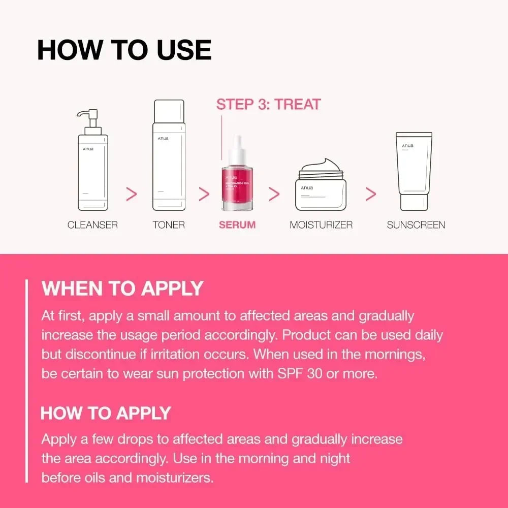 Anua Niacinamide 10%+TXA 4% Melasma and Dark Spot Remover Whitening Antioxidant Serum 30ML Spot Remover Korea Skincare Products