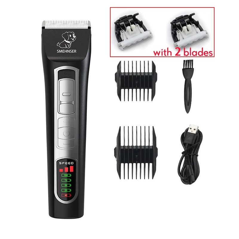 Professional Dog Clippers High Power Dog Hair Cutter Low Noise Pet Trimmer Grooming Clippers with Guard Combs for Animals