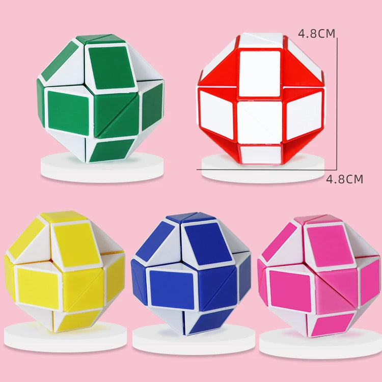 1Pc Magic Ruler 24 Mini Twist Snake Ruler Puzzle Folding Puzzle Cube Educational Toys Kids Brain Teaser Foldable Party Gifts Toy