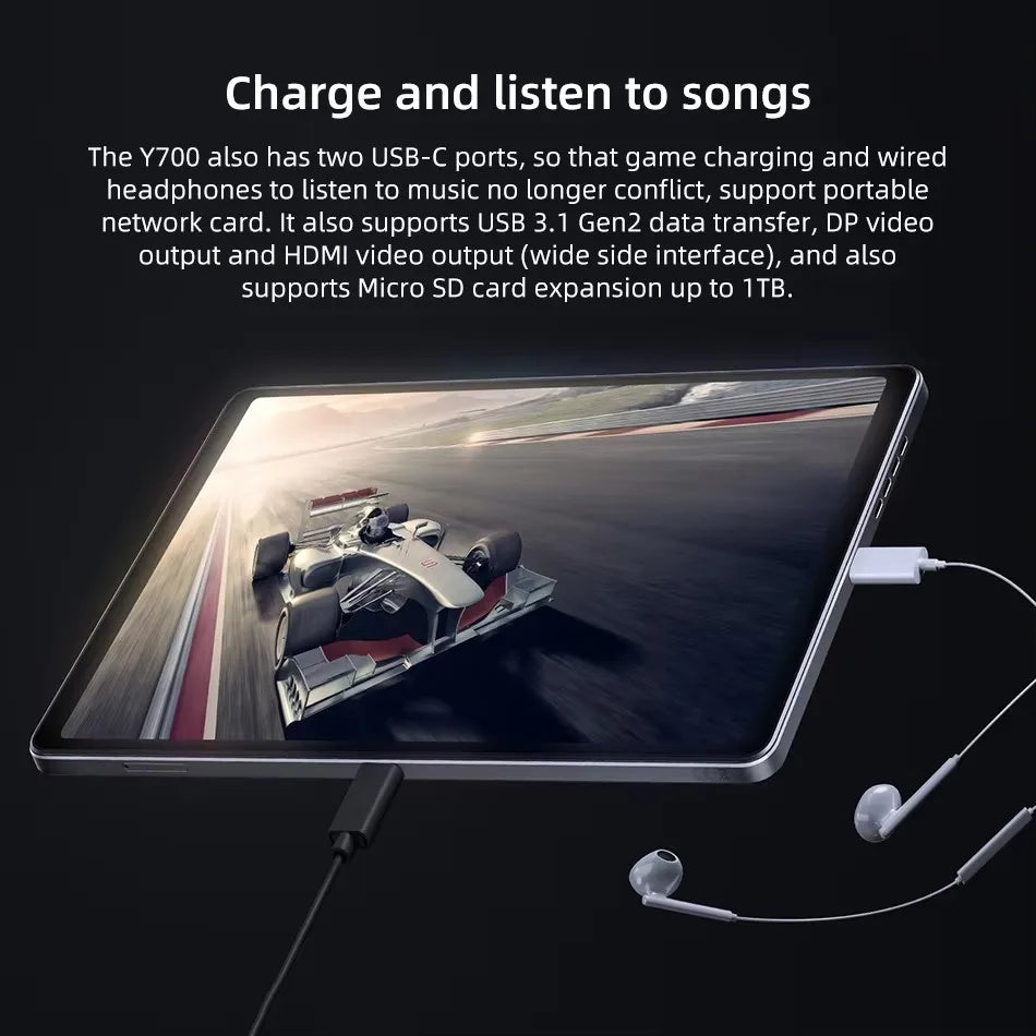 Global ROM Lenovo Pad LEGION Y700 2023 Tab 12GB 256GB Snapdragon 8+ 144Hz 8.8'' Display Dual Type C Interface Gaming Tablet
