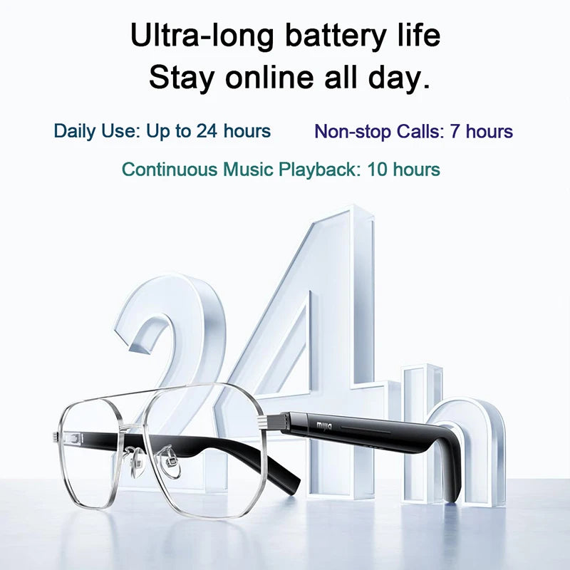 XIAOMI MIJIA Smart Audio Glasses Joyful Edition,Bluetooth 5.2 Headset,Detachable,Long Standby,2h Flash Charge,Anti-leakage Sound