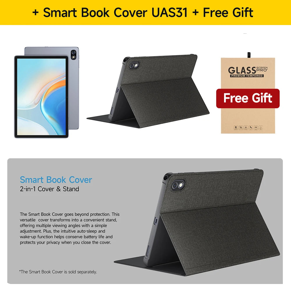 Ulefone Tab W10 Tablet 10.1‘’ HD+ Display 8GB RAM 128GB ROM 6600mAh Unisoc T606 Android 14 Tablet