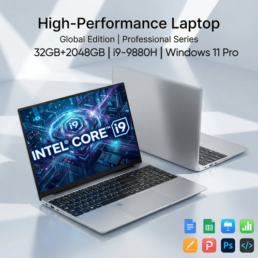 15.6" Gaming Laptop – Intel Core i9-9880H, 32GB RAM, 2TB SSD, Windows 11 Pro