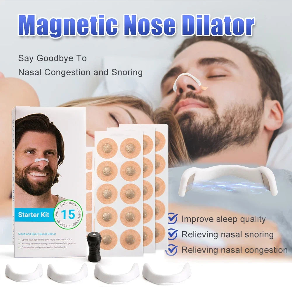 Sport Nasal Dilator Sleep Nasal Breathing Dilators Starter Kit Nose Breathe Strips Magnetic Nasal Strips Reduce Snoring