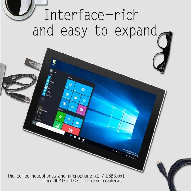 W1 32-Bit 10.1 Inch 1280x800IPS Windows 10 Tablets Intel Z8350 2GB RAM 32GB ROM 4-Cores 6000mAh HDMI Port USB 3.0