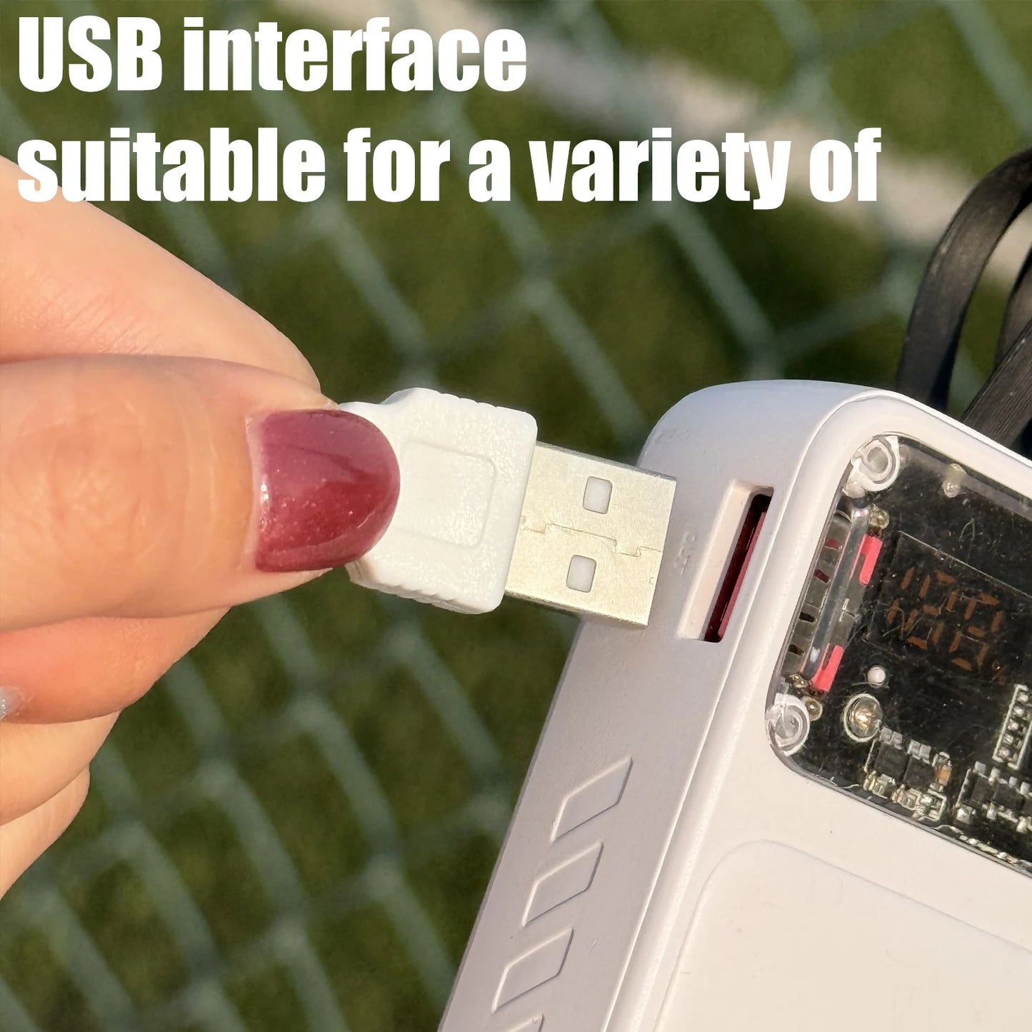 2025 USB Handheld Fan Silent Cooling Power Bank Portable Wireless Mini Play USB Plug Fans With Switch Summer Outdoors and Travel