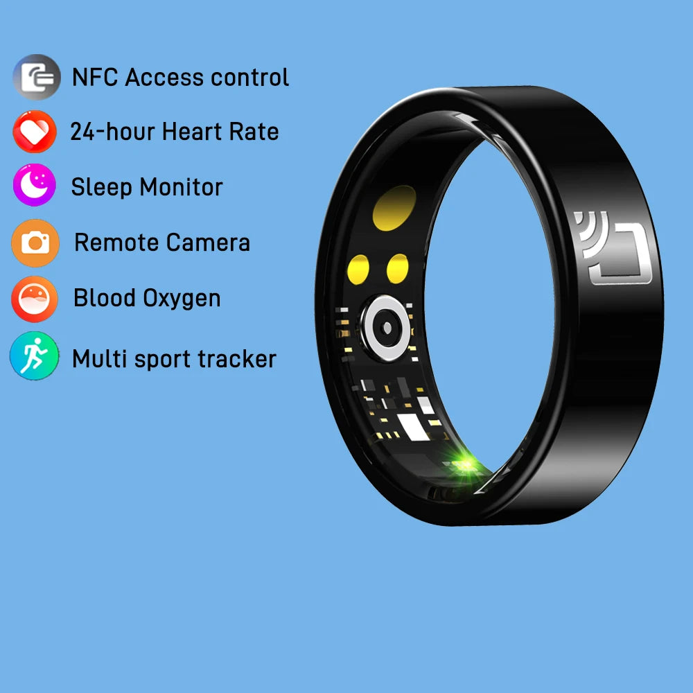 R20 Smart Ring Men Women NFC Access Control Camera Control Sleep Monitor Fitness Tracker IP68 Waterproof Finger Rings