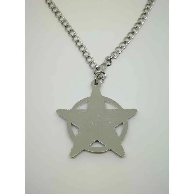 Saint Seiya Necklace for Women Hades Necklaces Woman Pentagram Pendant Cosplay Trend Silver Color Fashion Lovers Gifts Anime
