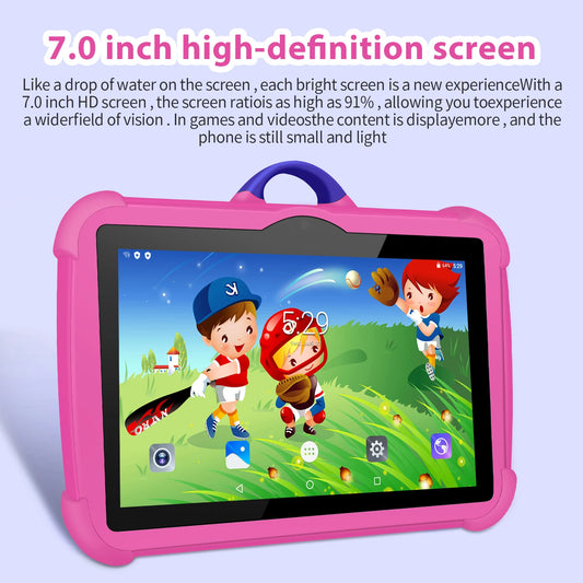 Kids Tablet 7 Inch Cartoon Pattern - Quad Core 4GB RAM 64GB ROM Android Learning Education Games Gift