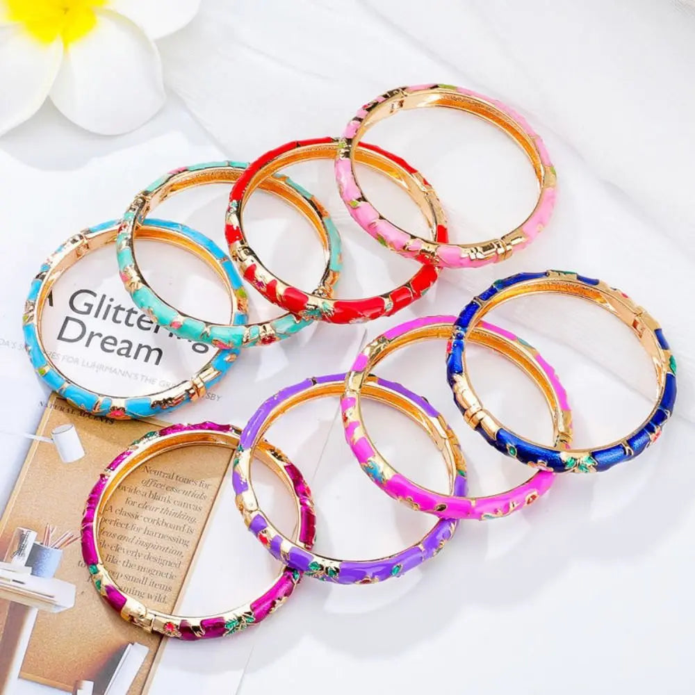Chinese Women's Hand Bracelet Enamel