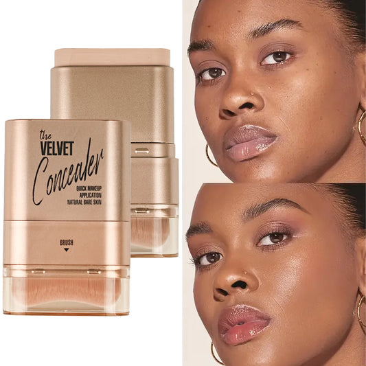 2-in-1 Concealer and Foundation Stick, Covers Dark Circles, Waterproof and Sweat-Resistant, Creates Flawless-Looking Makeup