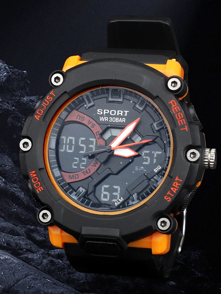 Men Mechanical Wristwatch Waterproof Automatic LED Watch Men Mechanical Watches World Time Stop Time AlarmRelogio Masculino