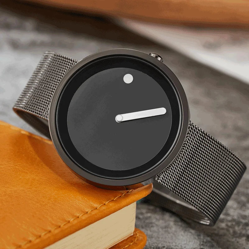 UTHAI CQ191 Simple Style Round Quartz Watch Creative Men's Watch Fashion Casual Leather Women's Watch Gift watchs