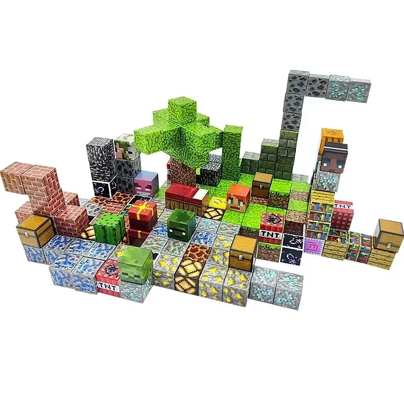 400P Upgrades Magnetic Building Blocks Toy Build Mine Magnet World Set for Boys Girls STEM Montessori Sensory Cubes for Toddlers