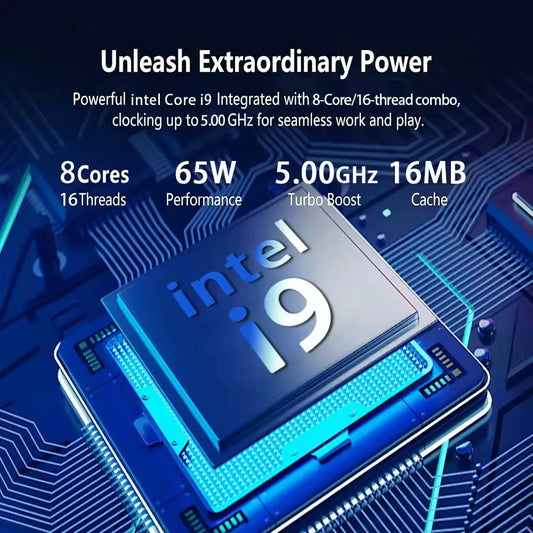 15.6 Inch Slim Laptop 16GB RAM 1/2TB SSD Intel Core i9 9900U Gaming laptops Windows 11 Notebook WiFi 6 Office Study Computer PC