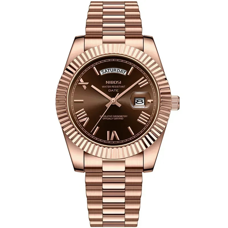 NIBOSI Luxury Men Quartz Watch Waterproof Date Luminous Wristwatch Sports Stainless Steel Men's Watches Male Clock Reloj Hombre
