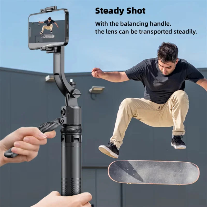 FANGTUOSI 360 Rotation Gimbal Stabilizer ,Selfie Stick Tripod for Smartphone Camera With Bluetooth shutter Stabilizer for Live