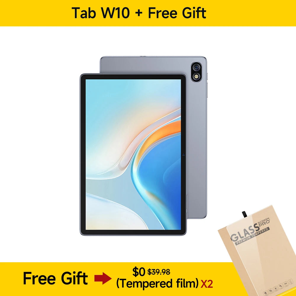 Ulefone Tab W10 Tablet 10.1‘’ HD+ Display 8GB RAM 128GB ROM 6600mAh Unisoc T606 Android 14 Tablet