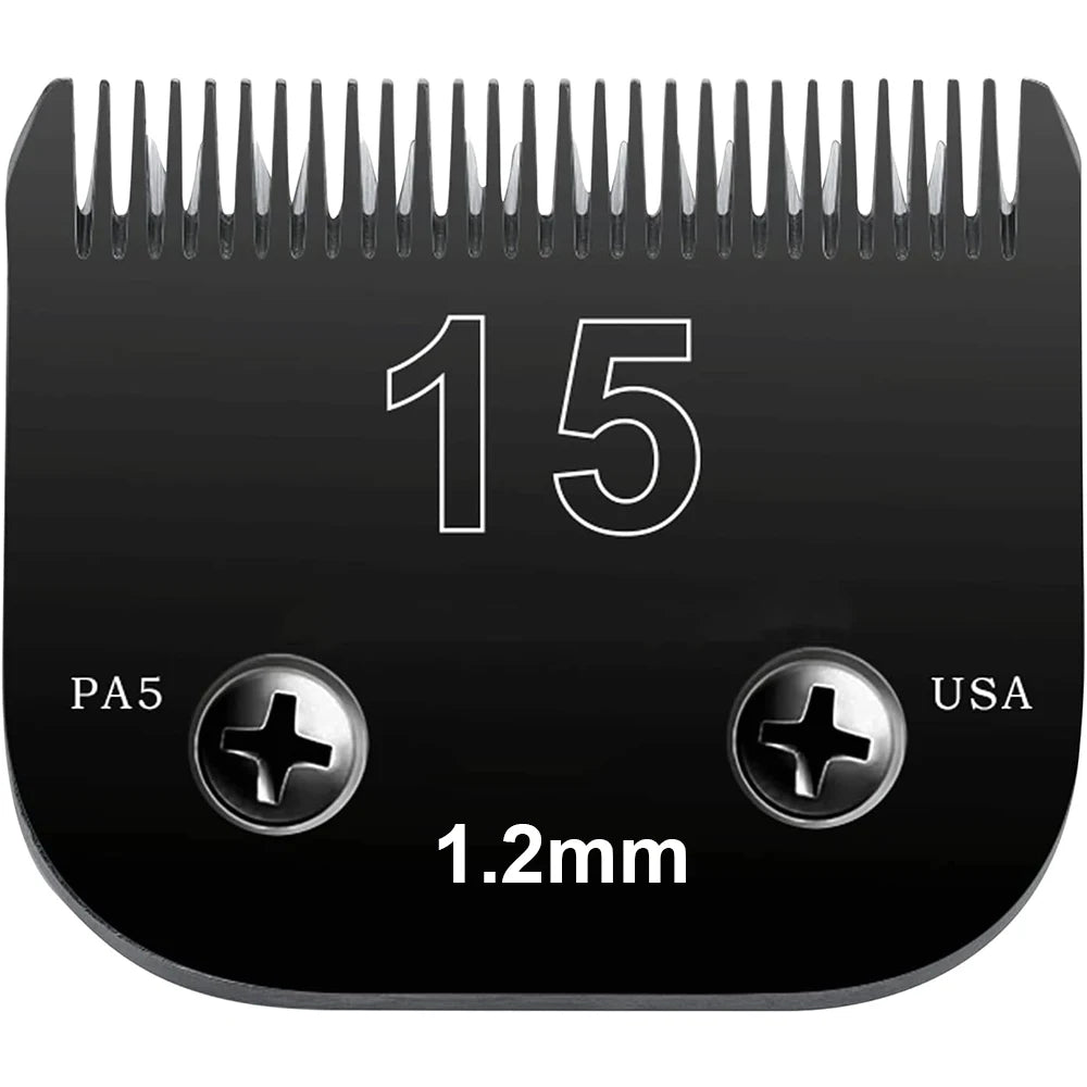 Black Detachable Pet Dog Grooming Clipper Stainless Steel Blades Set,Compatible with Andis,Oster A5,Wahl KM10 Series Clippers