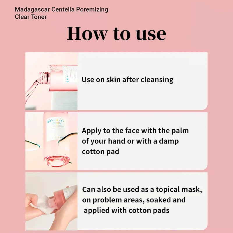 Korean Centella Pink Salt Fresh Ampoule Toner Facial Serum cleanser and Moisturiser Cream Skincare Original Products Full Set