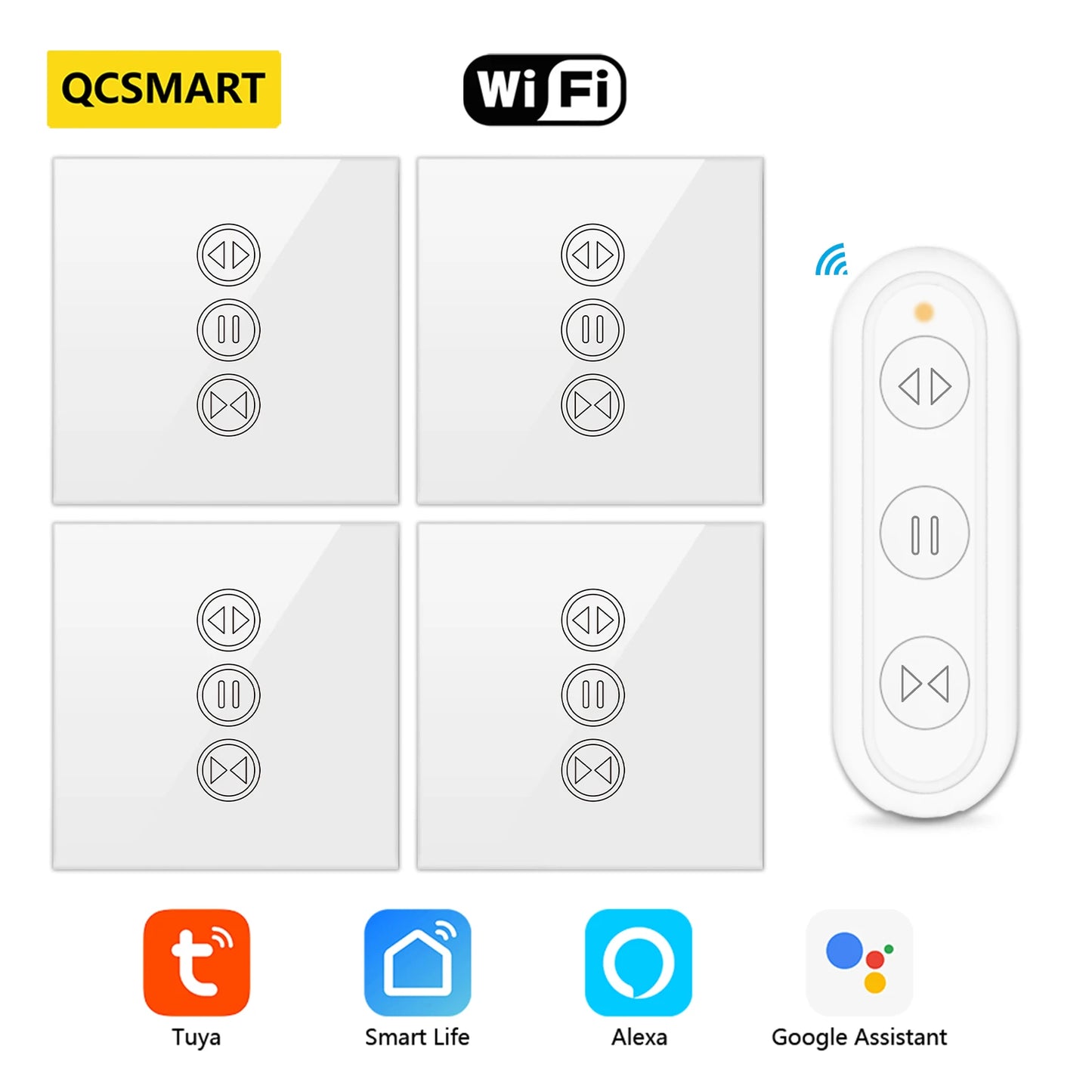 Tuya Smart Life EU WiFi Curtain Switch for Electric Motorized Blinds with Remote Control Google Home Alexa Voice Control DIY