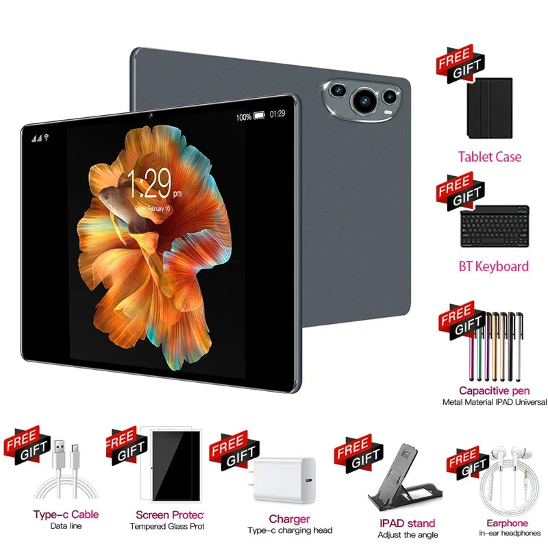 2025 Pad P61 22GB+2TB 11inch Android 14 Ai Powere 20000mAh Snapdragon888 5G HD 4K WIFI Dual SIM Card Bluetooth NEW Tablet PC Tab