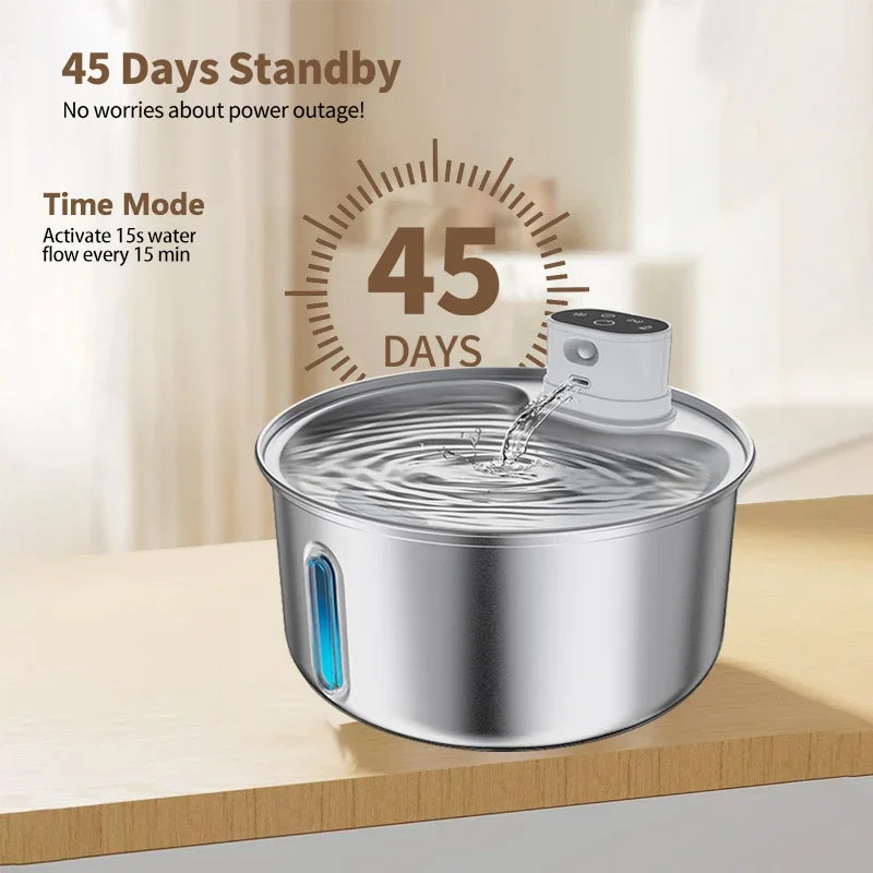5.5L Wireless Charging Automatic Water Fountain Intelligent Pet Water Dispenser With Filter Drinking Fountain For Cats Dogs