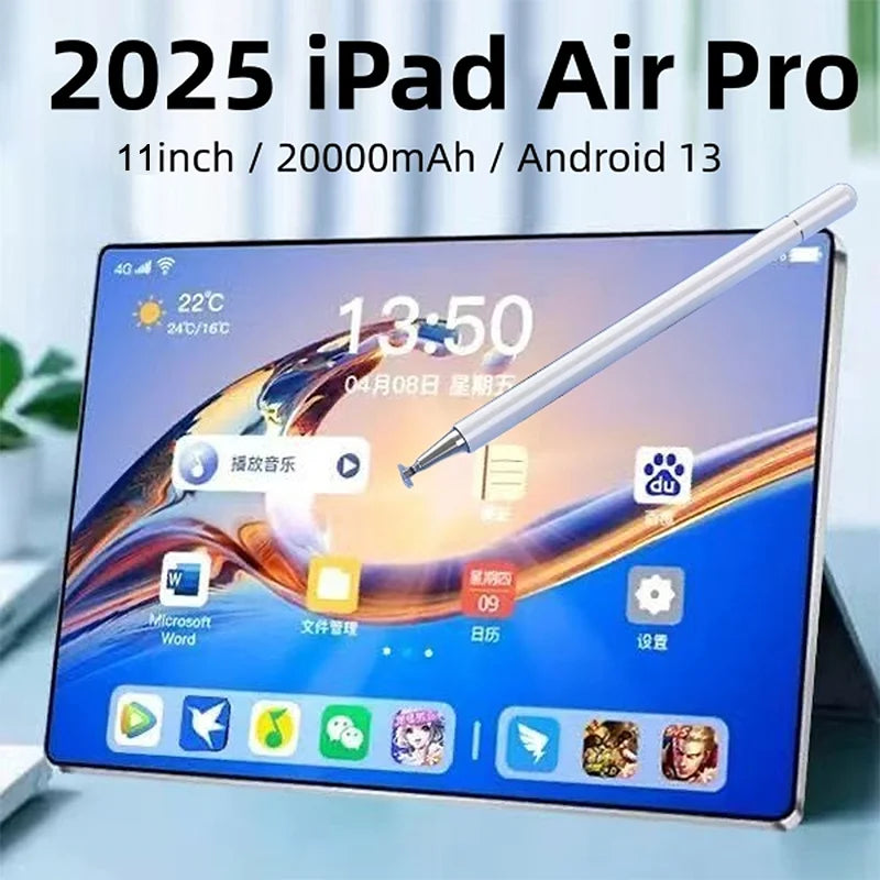 2025 Globale Versione Original Pad Air Pro 11 inch Android 13 20000mAh Snapdrago 870 16GB+1TB Tab 5G Dual SIM WiFi GPS Tablet PC