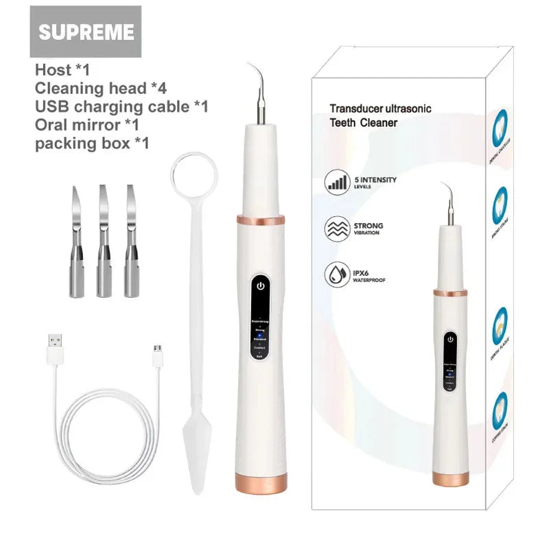 Dog Cat Grooming Smart Dental Ultrasonic Scaler Household Tooth Stone Remover Tooth CleanerTooth Oral Cleaning Tools