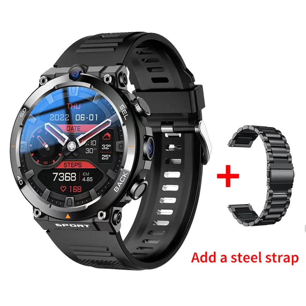 4G LTE Smartwatch 2025 Android os GPS Video Voice Wi-Fi Call Messaging HD Dual Cameras 4G Sim Card WIFI Men's Smart Watch 2025