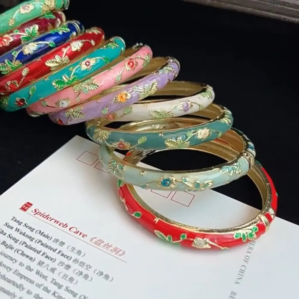 Chinese Women's Hand Bracelet Enamel